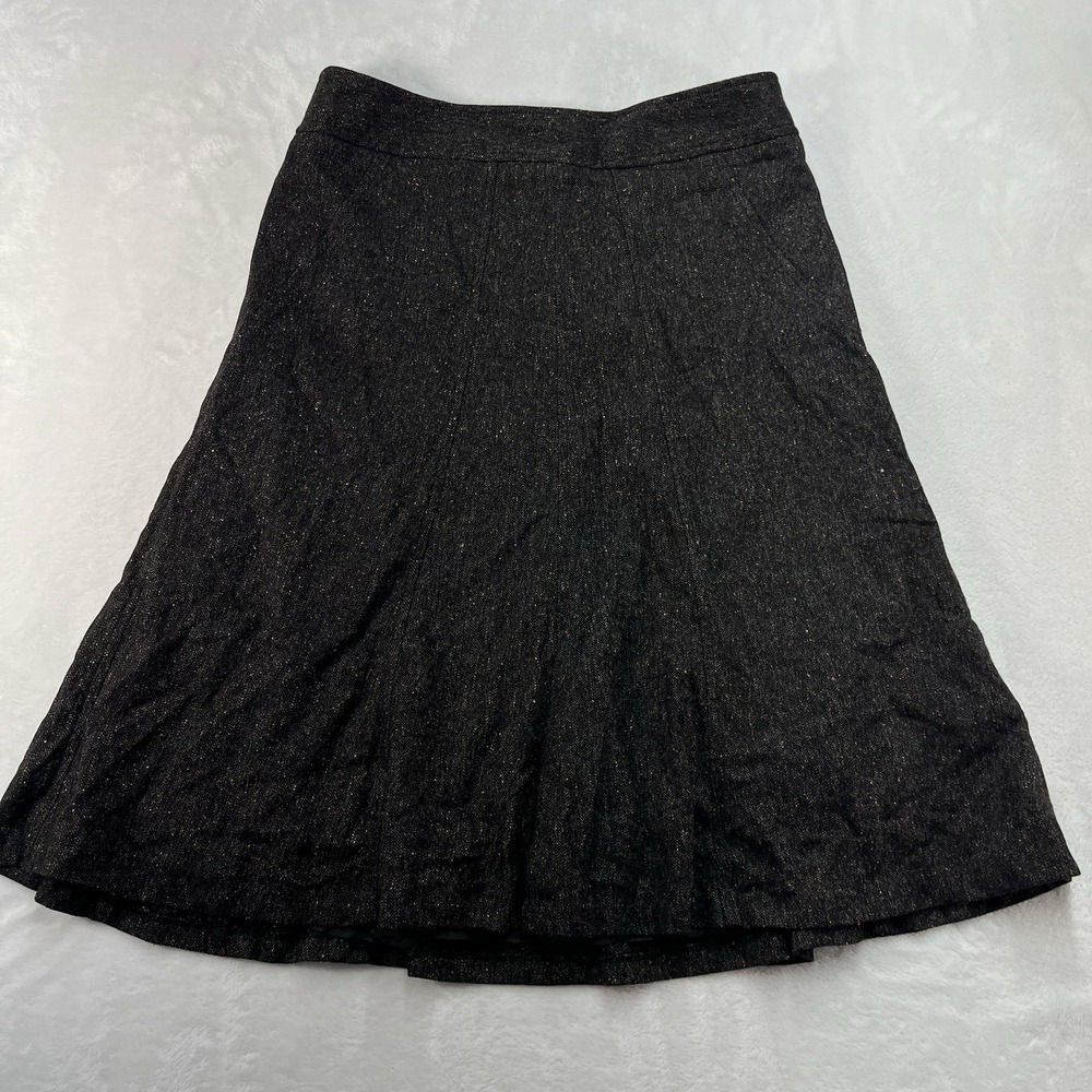 Ann Taylor LOFT Wool Blend Skirt Womens 4 Flare Professional Career Fall Winter